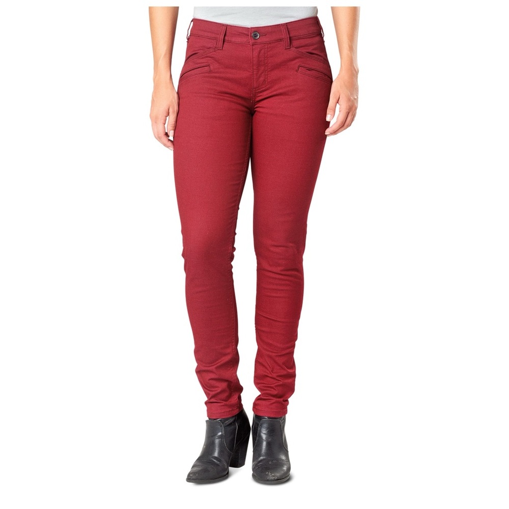 5.11 Tactical Women's Burgundy Skinny Jeans